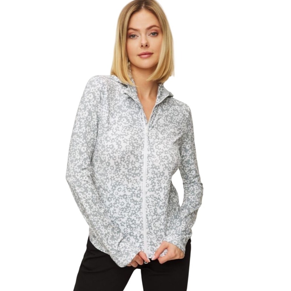 G/FORE Womens Floral Print Hooded Full‎ Zip Golf Jacket Size Medium
